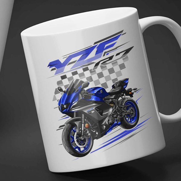 Yamaha YZF-R7 2022-2023 White Mug Team Yamaha Blue Merchandise & Clothing