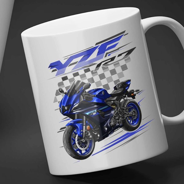 Yamaha YZF-R7 2024 White Mug Team Yamaha Blue Merchandise & Clothing