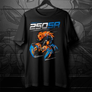 CFMoto 250SR T-shirt 2023 Lava Orange Merchandise & Clothing Motorcycle Apparel