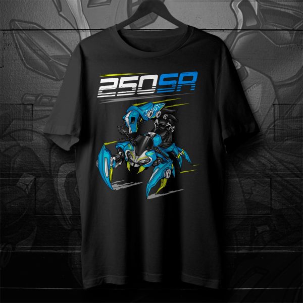 CFMoto 250SR T-shirt 2023 Turquoise Blue Merchandise & Clothing Motorcycle Apparel