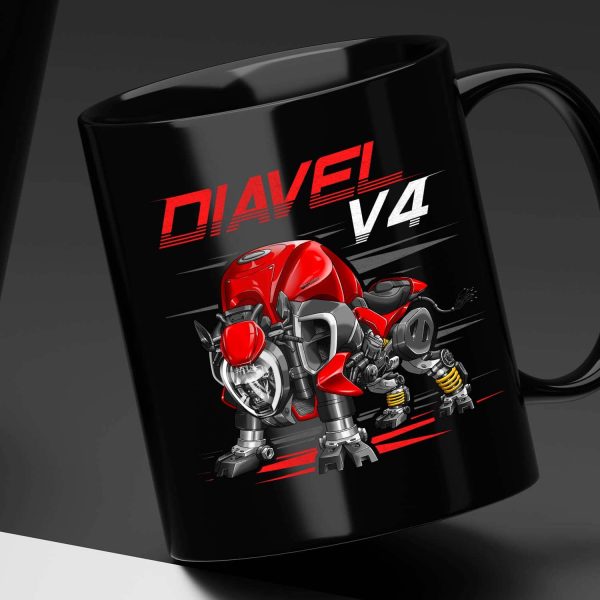 Ducati Diavel V4 Bull Mug Classic Red Clothing & Merchandise Motorcycle Apparel
