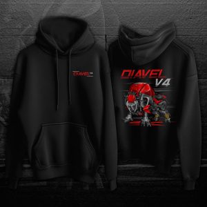Ducati Diavel V4 Bull Hoodie Classic Red Clothing & Merchandise Motorcycle Apparel