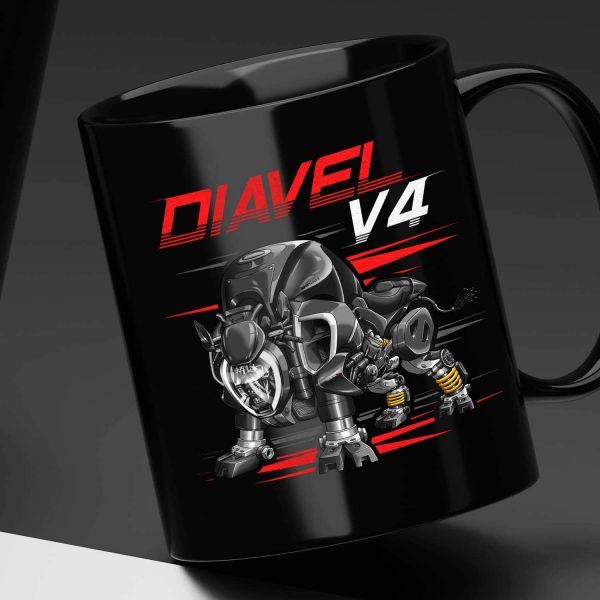 Ducati Diavel V4 Bull Mug Thrilling Black Clothing & Merchandise Motorcycle Apparel