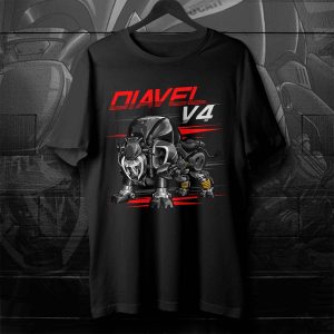Ducati Diavel V4 Bull T-shirt Thrilling Black Clothing & Merchandise Motorcycle Apparel