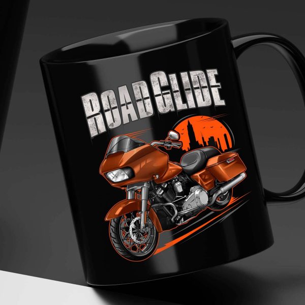 Harley Road Glide Mug 2015-2016 Amber Whiskey Merchandise & Clothing Motorcycle Apparel