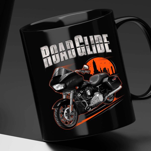 Harley Road Glide Mug 2015-2023 Vivid Black Merchandise & Clothing Motorcycle Apparel