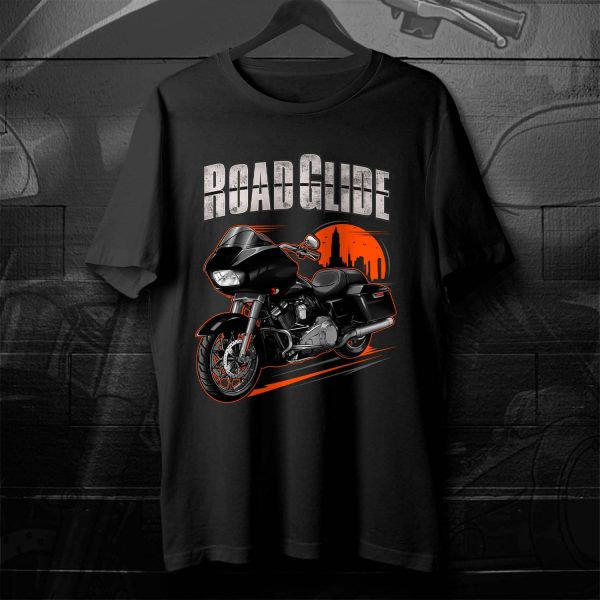 Harley Road Glide T-shirt 2015-2023 Vivid Black Merchandise & Clothing Motorcycle Apparel
