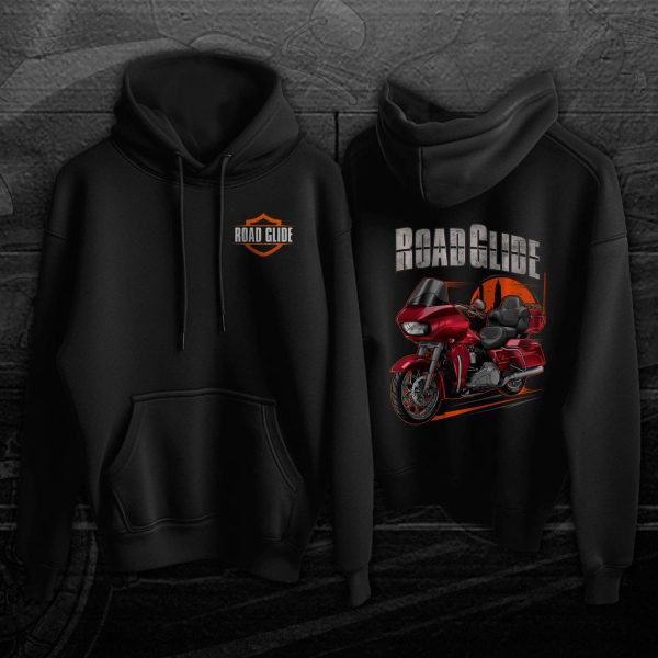 Harley Road Glide Ultra Hoodie 2016-2017 Ultra Mysterious Red Sunglo & Velocity Red Sunglo Merchandise & Clothing Motorcycle Apparel