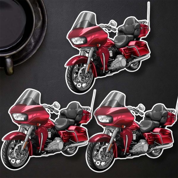 Harley Road Glide Ultra Stickers 2016-2017 Ultra Mysterious Red Sunglo & Velocity Red Sunglo Merchandise & Clothing Motorcycle Apparel