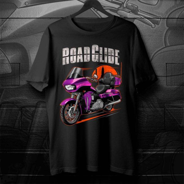 Harley Road Glide Ultra T-shirt 2016 Ultra Purple Fire & Blackberry Smoke Merchandise & Clothing Motorcycle Apparel