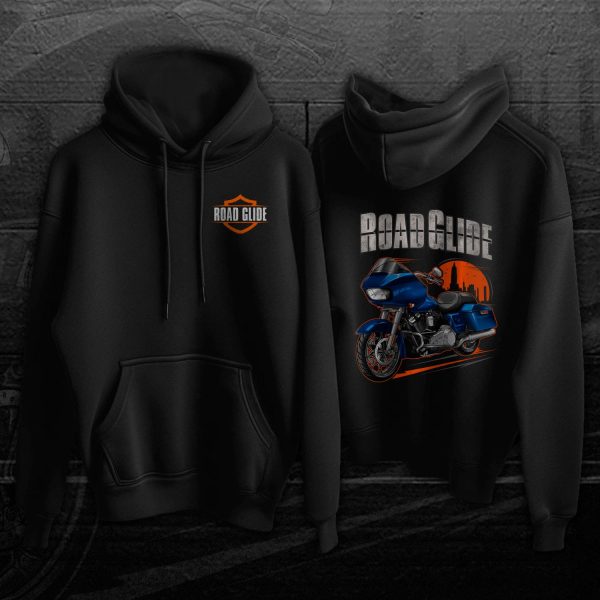 Harley Road Glide Hoodie 2017 Superior Blue Merchandise & Clothing Motorcycle Apparel