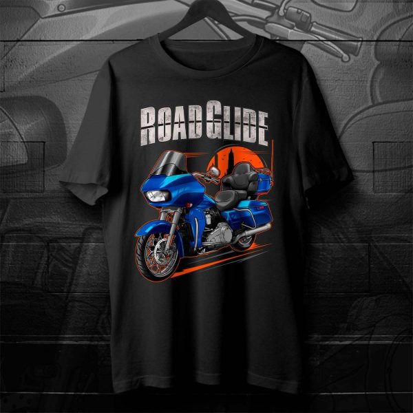 Harley Road Glide Ultra T-shirt 2017 Ultra Bonneville Blue & Fathom Blue Merchandise & Clothing Motorcycle Apparel