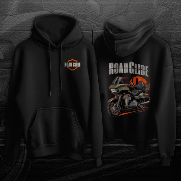 Harley Road Glide Ultra Hoodie 2018 Ultra Silver Fortune & Black Tempest Merchandise & Clothing Motorcycle Apparel