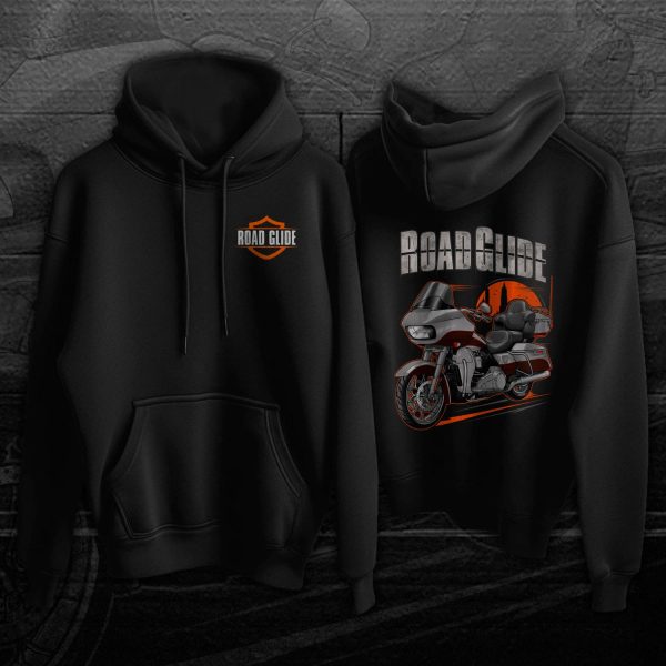 Harley Road Glide Ultra Hoodie 2018 Ultra Silver Fortune & Sumatra Brown Merchandise & Clothing Motorcycle Apparel