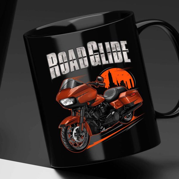 Harley Road Glide Special Mug 2019 Scorched Orange & Black Denim Merchandise & Clothing Motorcycle Apparel