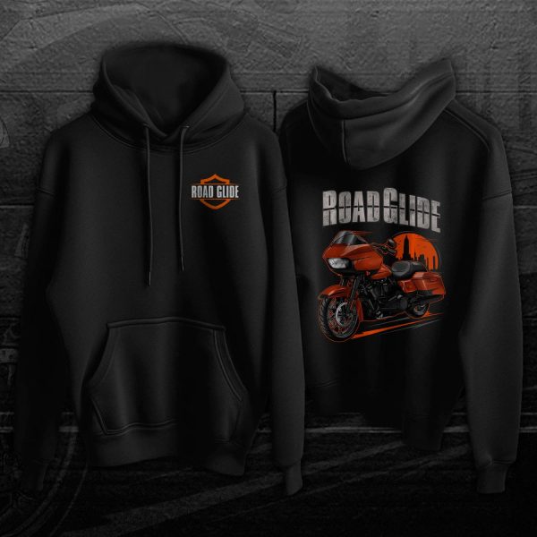 Harley Road Glide Special Hoodie 2019 Scorched Orange & Black Denim Merchandise & Clothing Motorcycle Apparel