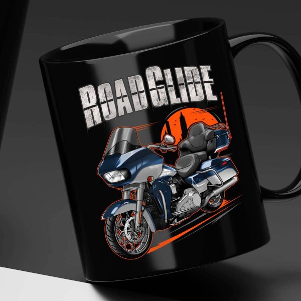 Harley Road Glide Ultra Mug 2019 Ultra Midnight Blue & Barracuda Silver Merchandise & Clothing Motorcycle Apparel