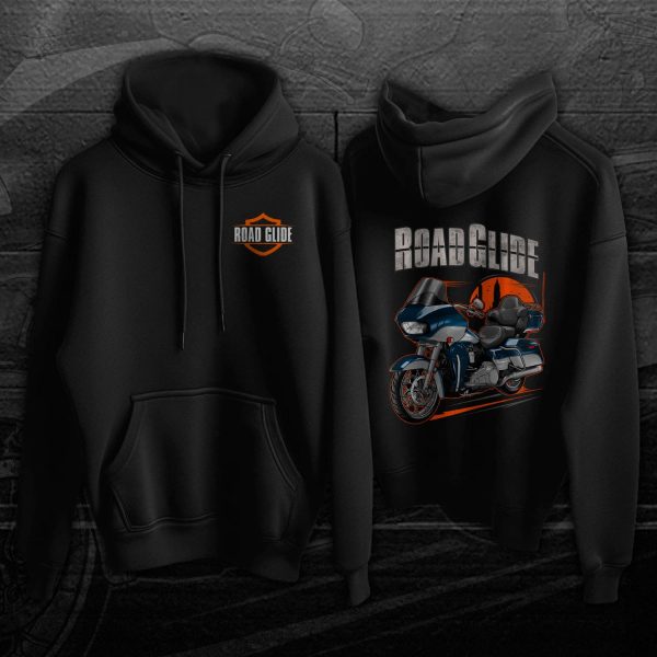Harley Road Glide Ultra Hoodie 2019 Ultra Midnight Blue & Barracuda Silver Merchandise & Clothing Motorcycle Apparel