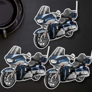 Harley Road Glide Ultra Stickers 2019 Ultra Midnight Blue & Barracuda Silver Merchandise & Clothing Motorcycle Apparel
