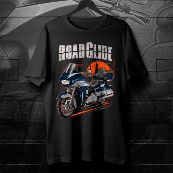 Harley Road Glide Ultra T-shirt 2019 Ultra Midnight Blue & Barracuda Silver Merchandise & Clothing Motorcycle Apparel