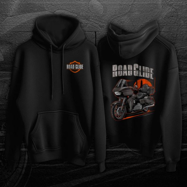 Harley Road Glide Ultra Hoodie 2019 Ultra Silver Flux & Black Fuse Merchandise & Clothing Motorcycle Apparel