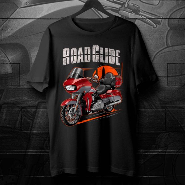 Harley Road Glide Ultra T-shirt 2019 Ultra Wicked Red & Barracuda Silver Merchandise & Clothing Motorcycle Apparel