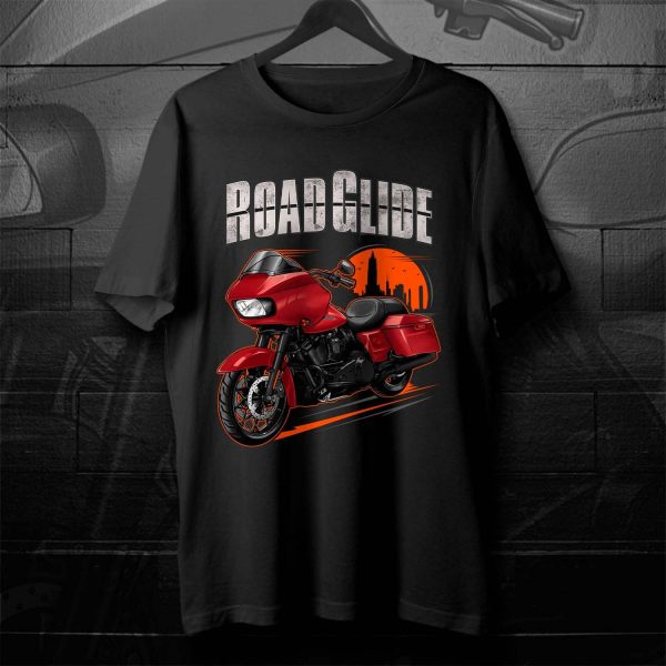 Harley Road Glide Special T-shirt 2019 Wicked Red Denim Merchandise & Clothing Motorcycle Apparel