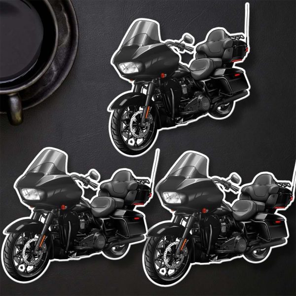Harley Road Glide Limited Stickers 2020-2023 Vivid Black & Black Finish Merchandise & Clothing