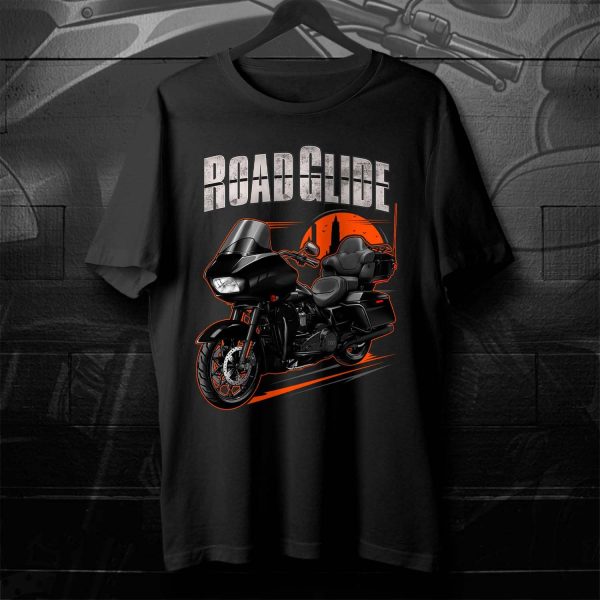 Harley Road Glide Limited T-shirt 2020-2023 Vivid Black & Black Finish Merchandise & Clothing
