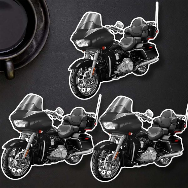 Harley Road Glide Limited Stickers 2020-2023 Vivid Black & Chrome Finish Merchandise & Clothing