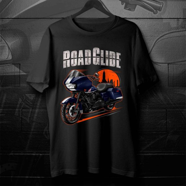 Harley Road Glide Special T-shirt 2020 Billiard Blue & Stone Washed White Merchandise & Clothing Motorcycle Apparel