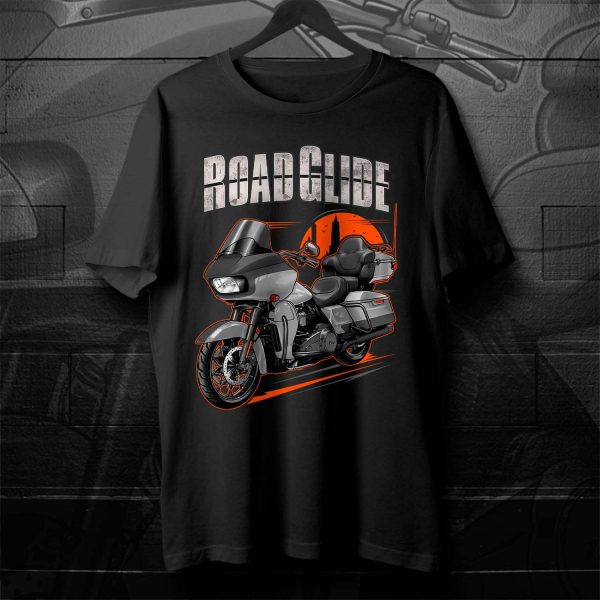 Harley Road Glide Limited T-shirt 2020 Limited Barracuda Silver Denim & Black Denim Merchandise & Clothing