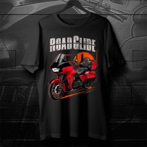 Harley Road Glide Limited T-shirt 2020 Limited Billiard Red & Vivid Black Merchandise & Clothing