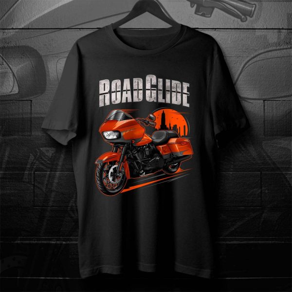 Harley Road Glide Special T-shirt 2020 Scorched Orange & Silver Flux Merchandise & Clothing Motorcycle Apparel