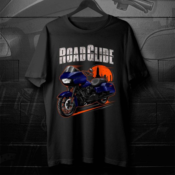 Harley Road Glide Special T-shirt 2020 Zephyr Blue & Black Sunglo Merchandise & Clothing Motorcycle Apparel
