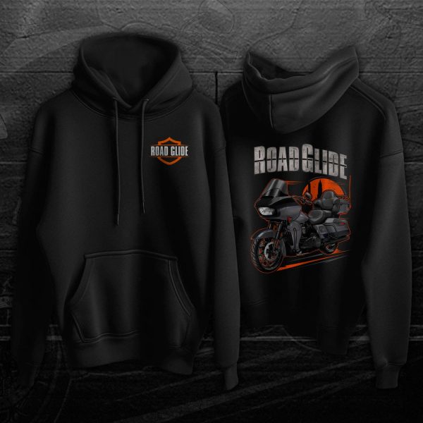 Harley Road Glide Limited Hoodie 2021-2022 Gauntlet Gray Metallic & Vivid Black (Black Finish) Merchandise & Clothing