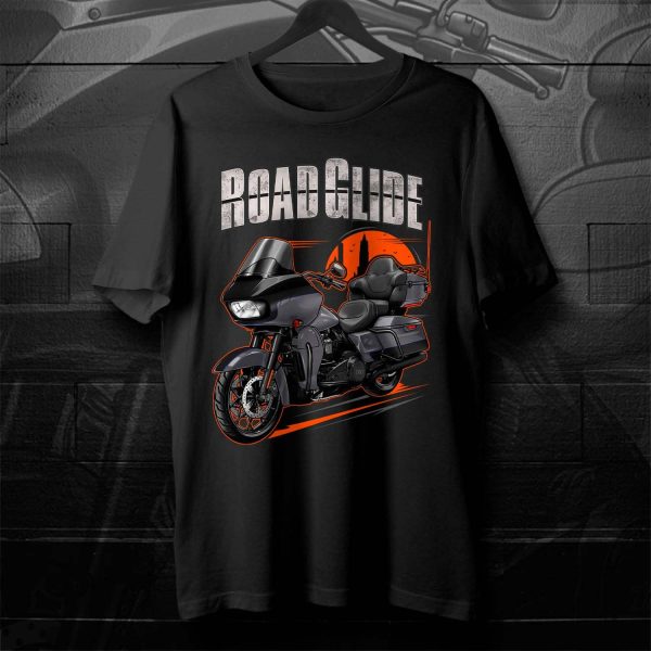 Harley Road Glide Limited T-shirt 2021-2022 Gauntlet Gray Metallic & Vivid Black (Black Finish) Merchandise & Clothing