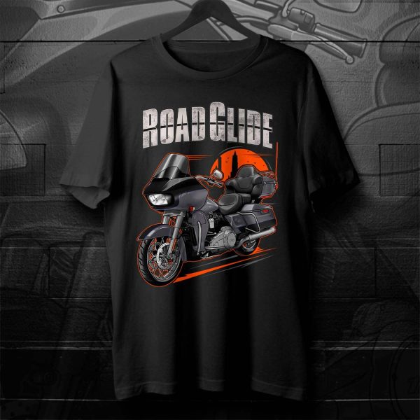 Harley Road Glide Limited T-shirt 2021-2022 Gauntlet Gray Metallic & Vivid Black (Chrome Finish) Merchandise & Clothing