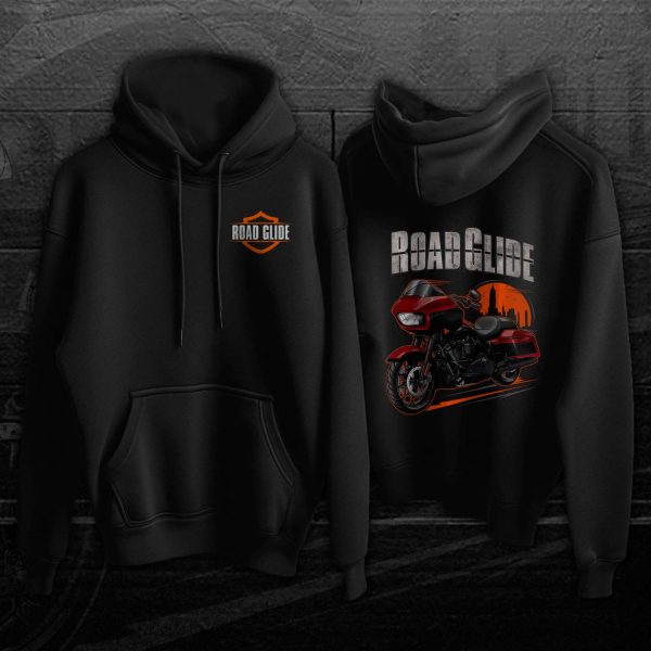 Harley Road Glide Special Hoodie 2021 Billiard Red & Vivid Black (Black Finish) Merchandise & Clothing Motorcycle Apparel