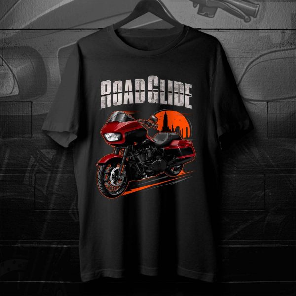 Harley Road Glide Special T-shirt 2021 Billiard Red & Vivid Black (Black Finish) Merchandise & Clothing Motorcycle Apparel