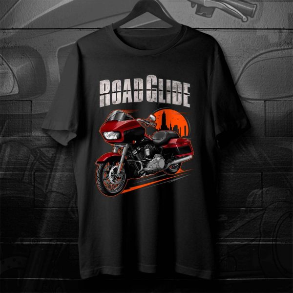 Harley Road Glide Special T-shirt 2021 Billiard Red & Vivid Black (Chrome Finish) Merchandise & Clothing Motorcycle Apparel