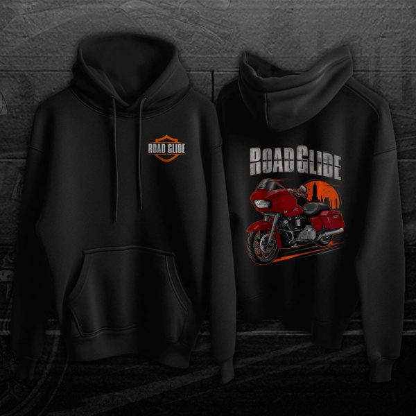 Harley Road Glide Hoodie 2021 Billiard Red Merchandise & Clothing Motorcycle Apparel
