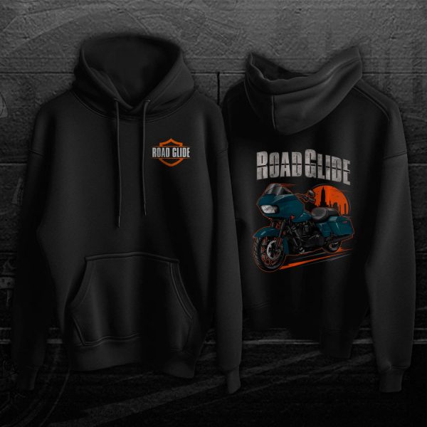 Harley Road Glide Special Hoodie 2021 Billiard Teal (Black Finish) Merchandise & Clothing Motorcycle Apparel