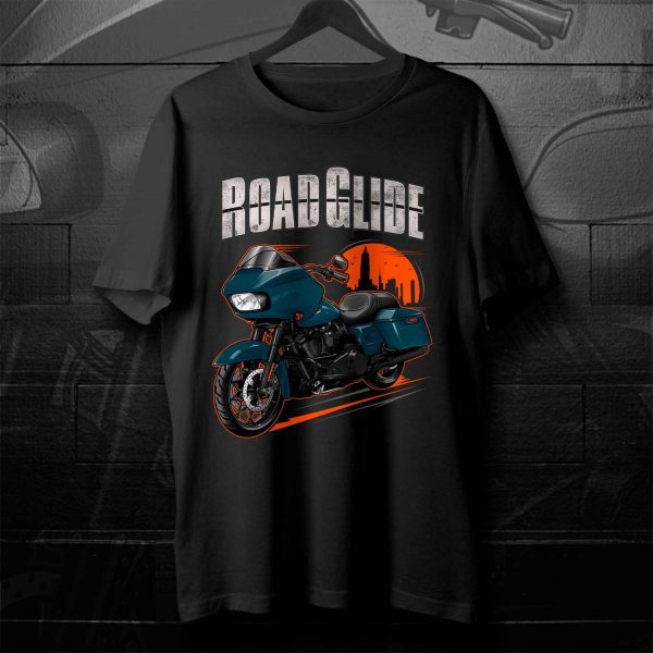 Harley Road Glide Special T-shirt 2021 Billiard Teal (Black Finish) Merchandise & Clothing Motorcycle Apparel
