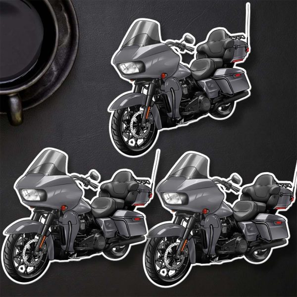 Harley Road Glide Limited Stickers 2021 Gauntlet Gray Metallic (Black Finish) Merchandise & Clothing