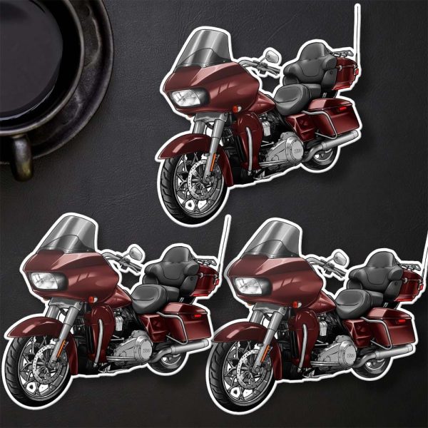 Harley Road Glide Limited Stickers 2021 Midnight Crimson (Chrome Finish) Merchandise & Clothing