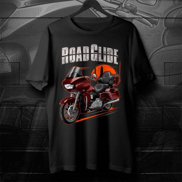 Harley Road Glide Limited T-shirt 2021 Midnight Crimson (Chrome Finish) Merchandise & Clothing
