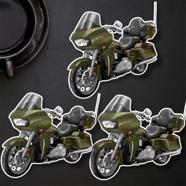 Harley Road Glide Limited Stickers 2022 Mineral Green Metallic (Chrome Finish) Merchandise & Clothing