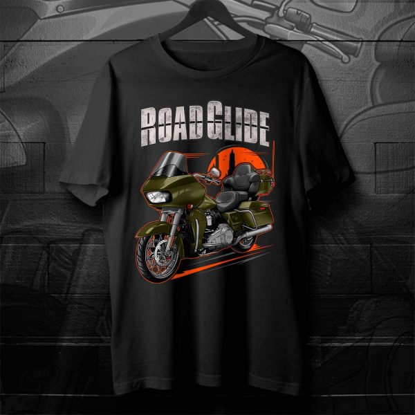 Harley Road Glide Limited T-shirt 2022 Mineral Green Metallic (Chrome Finish) Merchandise & Clothing