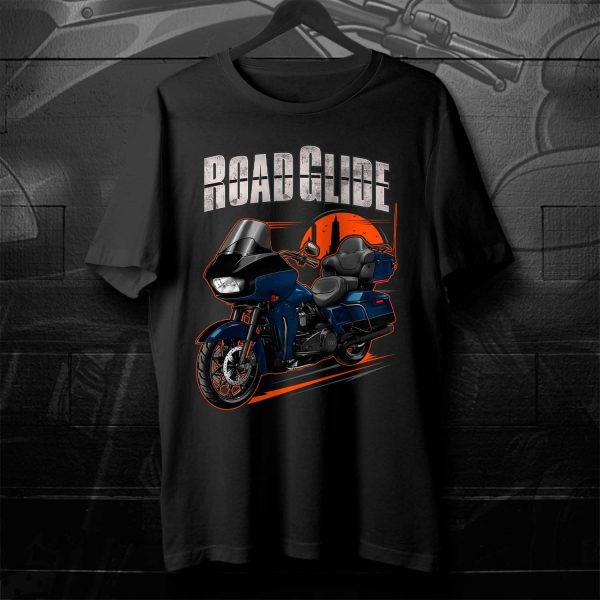 Harley Road Glide Limited T-shirt 2022 Reef Blue & Vivid Black (Black Finish) Merchandise & Clothing